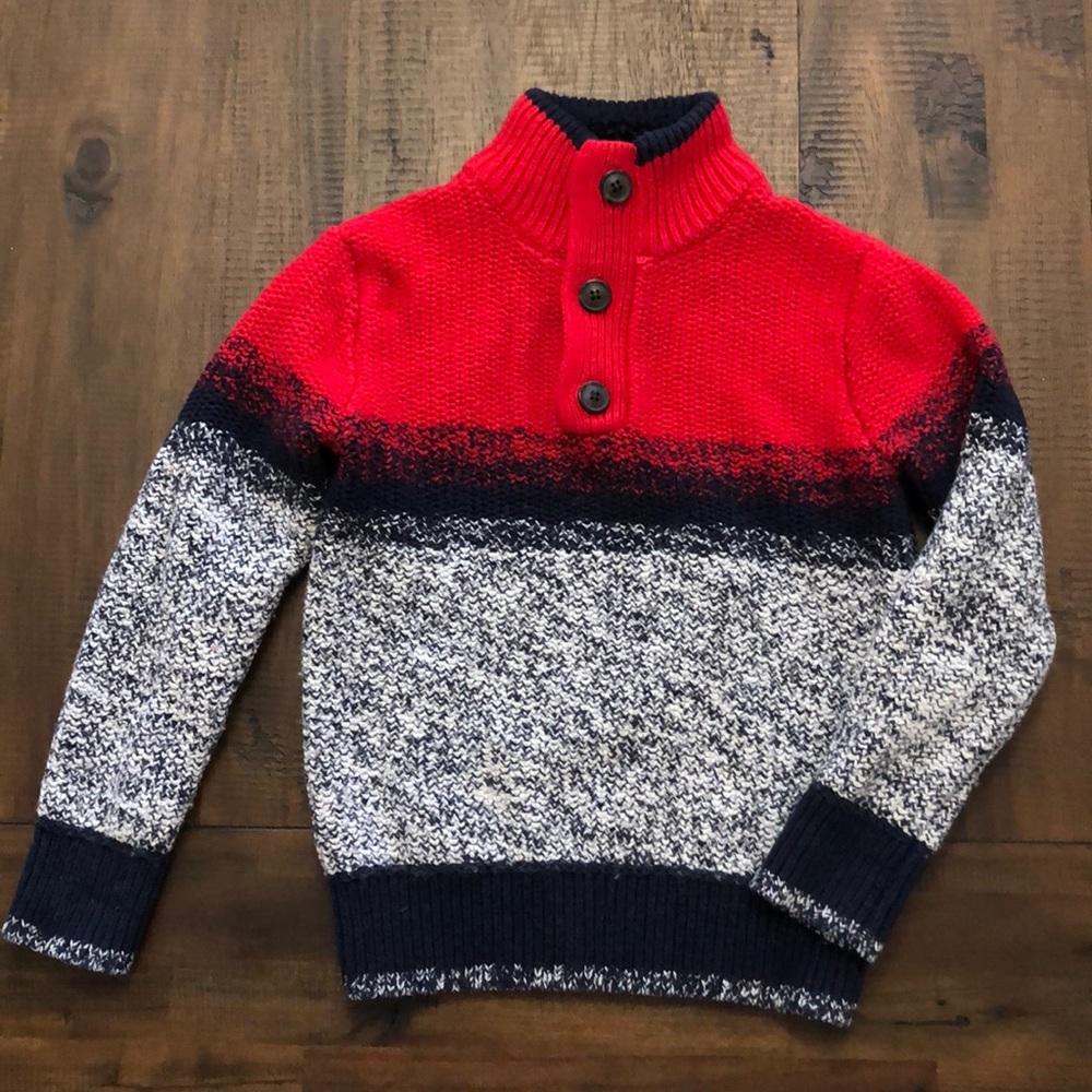 GAP boys EUC Christmas fleece collar sweater